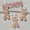 10 st Glittrig Akryl Kaninberlock Mini Påsk Sittande Kanin Dekoration 3D Djurfigur DIY Hantverk Handgjorda Projekt Material Tillbehör