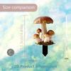 1PC 2D Flat Five Small Mushrooms Garden Decoration - Bohemian Durable Plastic Floor Plug for Outdoor Potted Plants, Garden and Tabletop Decoration