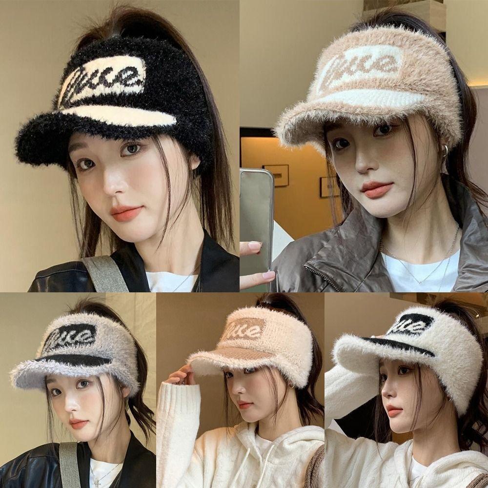New Winter Hat Adjustable Anti-UV Empty Top Sun Hat Visor Hat Sport