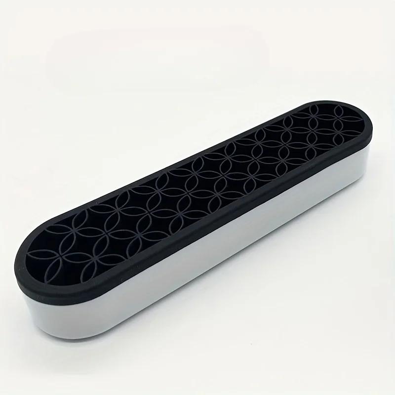 1pc Silicone Makeup Brush Holder, Cosmetic Storage Box, Painting Pen Sewing Tools Art Supplies Desktop Storage Organizer Art