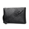 Crocodile Pattern Zipper Wristlet Bag PU Leather Men Clutch Bag Large Capacity Envelope Bag Money CellPhone Purses And Handbags