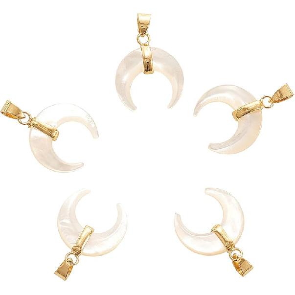 Airssory 100 Pcs Ocean Life Charms Natural Cowrie Shell Charms for Earring Bracelet Necklace Jewelry DIY Craft Making
