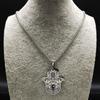 Hamsa Hand of Fatima Stainless Steel Necklaces Men Fatima´s Hand Turkish Eye Necklaces Pendants Jewelry Collier Homme N933S02
