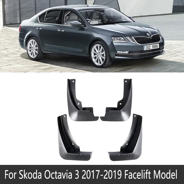 4PCS For Skoda Octavia 3 A7 5E Sedan 2014~ Car Wheel Fenders Antifreeze Mudguard Splash Mud Guards Mudflaps Auto Accessories