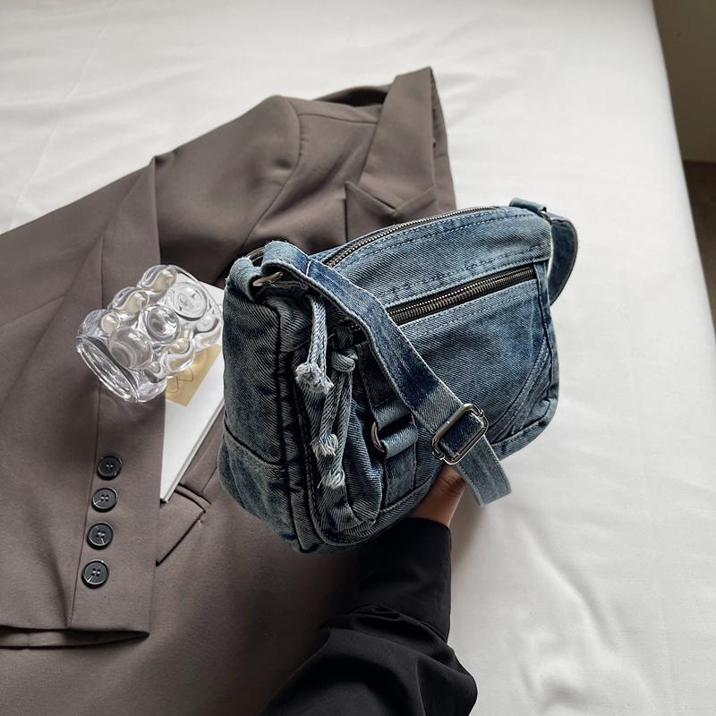 Denim Bag Retro Small Square Bag Women's Shoulder Bag Commuter Crossbody Bag