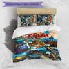 3pcs Cartoon Z-Zeldas pattern bedding set duvet cover set includes duvet cover &pillowcases, perfect all season bedroom decoration & gift