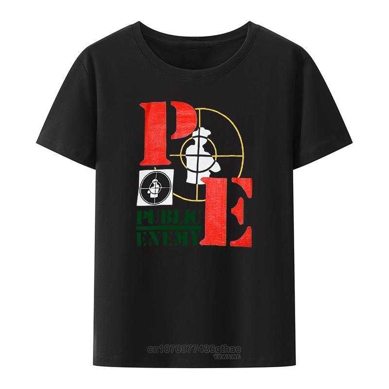 Public Enemy T-Shirt Unisex Damen Kurzarm Design Locker Atmungsaktiv Grafik T-Shirts Unisex Lässig Cool Streetwear Ropa Hombre