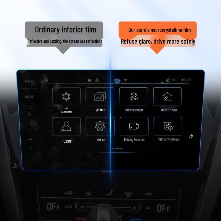 2024 VW CC Center Console Screen Protector: Tempered Film for Navigation Display