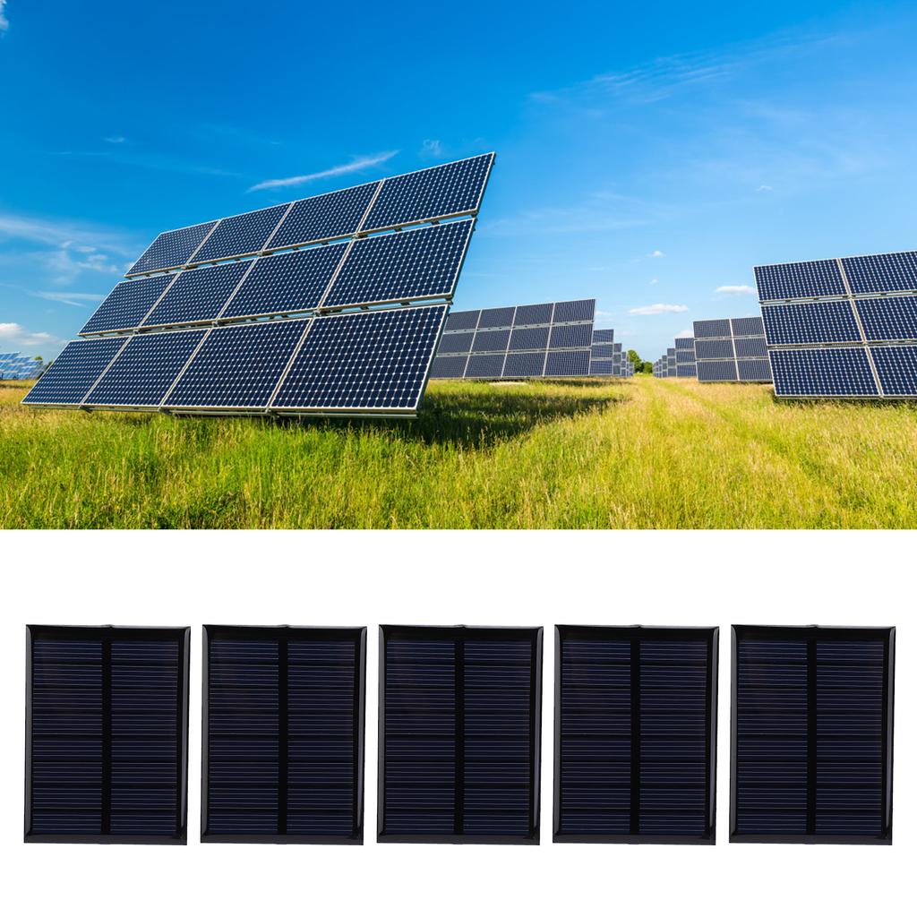 5 stk Mini solcellepanel epoksycellekortmodul for batterileker lader lys 4V 150mA