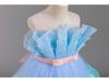 Children's Color Block Mesh Princess Dress for Special Occasions