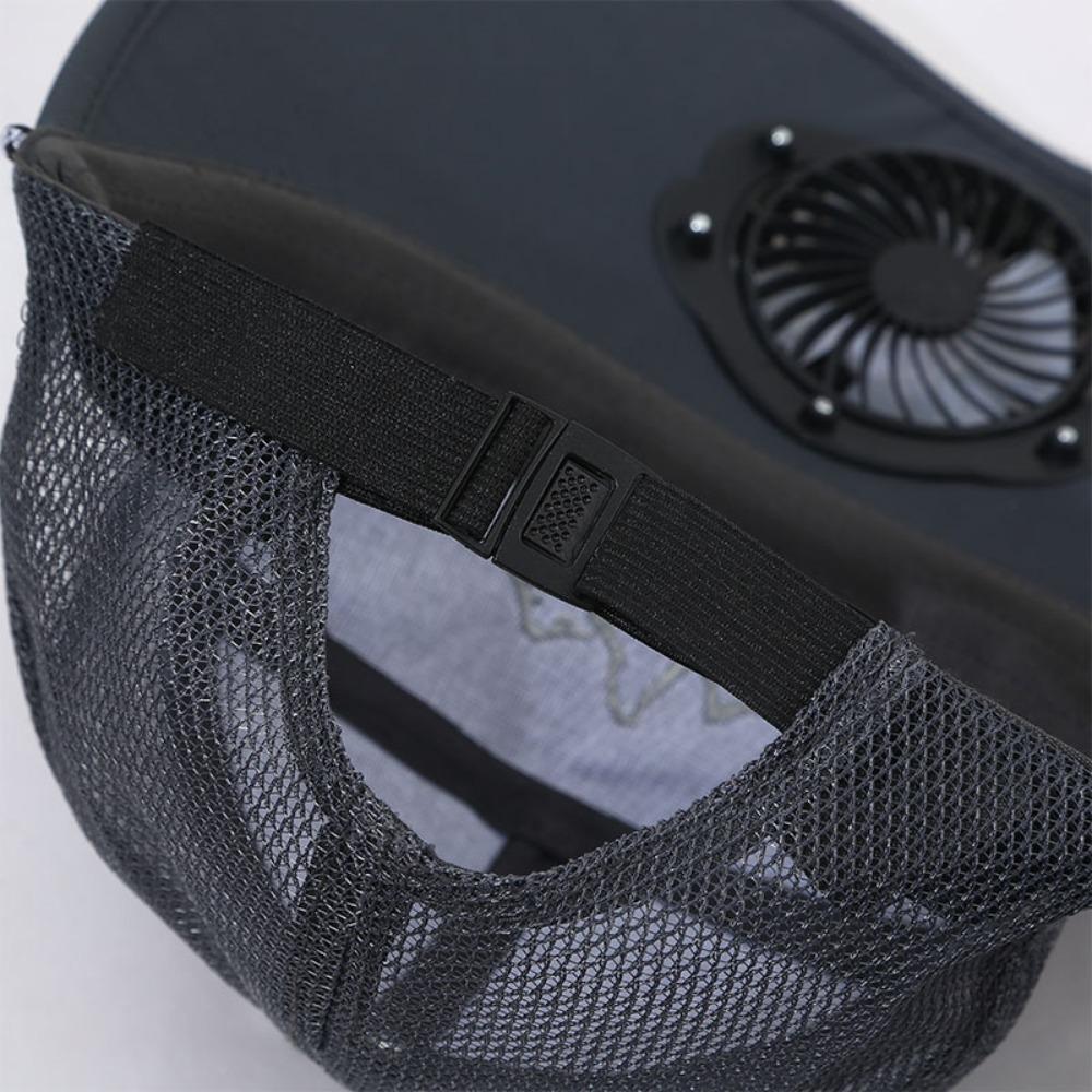 Breathable Wide Brim Fan Cap Waterproof Solar Cooling Hat Practical Sun Hat with Solar Fan  Camping