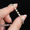 9Pcs Stackable Elastic Crystal Bead Bracelet Rhinestones Handchain Fashionable Stretch Wristchains Jewelry for Women