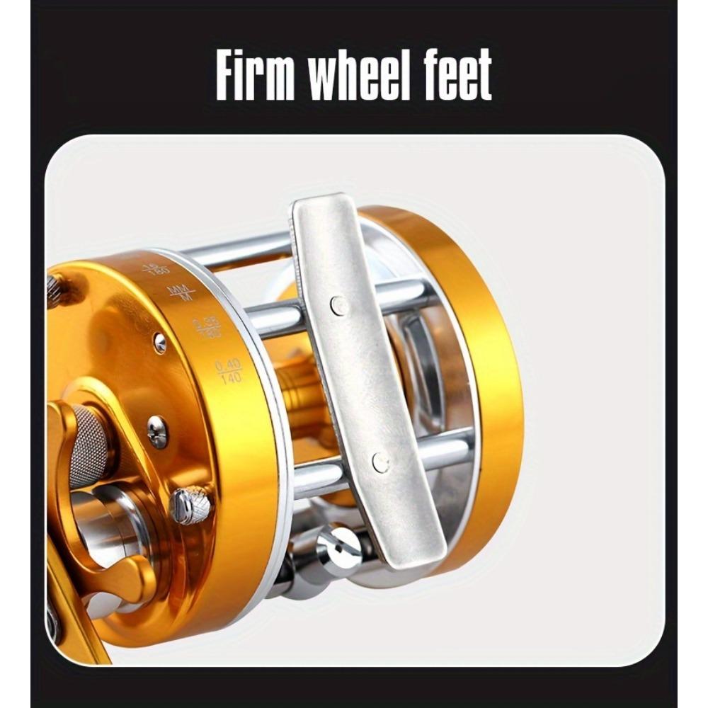 Stainless Steel Baitcasting Reel - Ambidextrous, Full Metal Construction with Centrifugal Brake System for Sea & Boat Fishing