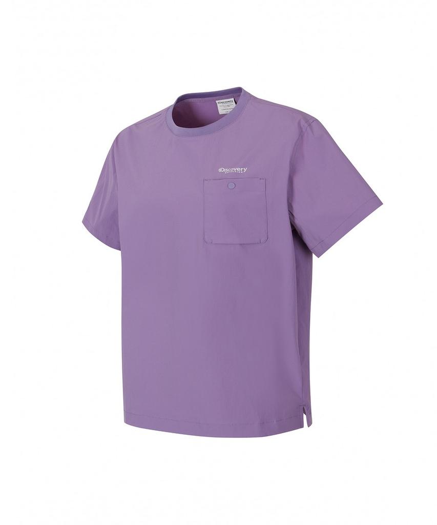 DISCOVERY EXPEDITION Women'S Freshvent Chest Pocket Woven Short Sleeve T-Shirt (Violet2)