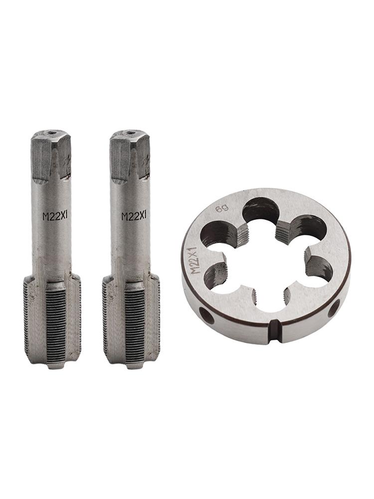 

High Speed Steel M22 x 1mm Metric Taper & Tap Set with Dies Tailored to Right Hand Applications Pack of Three Tools China Mainland