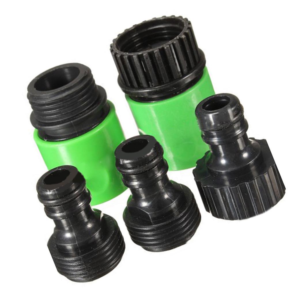 5Pcs Garden Hose Quick Connect Plastic Hose Tap Adapter Connector Set Kit Tools