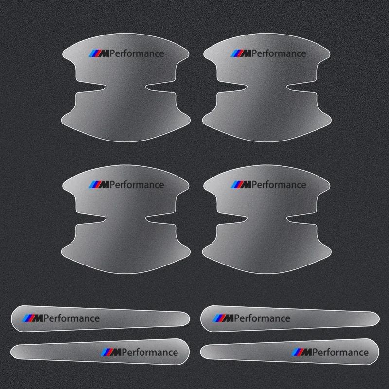 8Pc PVC Transparent Car Door Handle Wrist Bowl Trim Stickers for BMW E90 E60 E61 E93 E87 E36 E46 E53 X1 X3 X5 X6 F30 F20 F10 G30