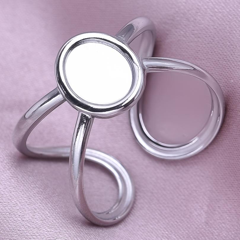 Klassisk Retro Öppningsbar Justerbar Ring Oregelbunden Geometri Hjärta Ellips Vattendroppe Glänsande Rostfritt Stålringar Semesterpresent