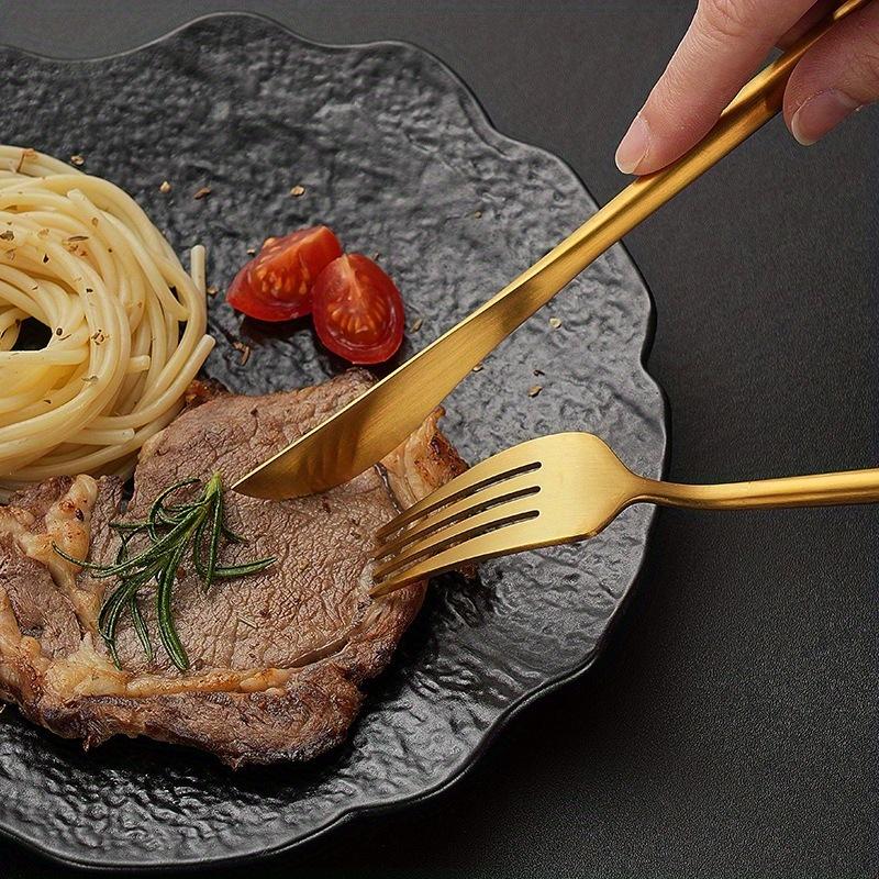Stainless Steel Luxury Cutlery Dinnerware Tableware Knife Spoon Fork Chopsticks Flatware Set