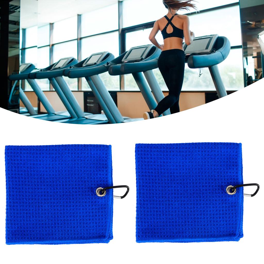 2Pcs Microfiber Yoga Towel Fitness Workout Running Sweat Absorbent Towel Sport AccessoriesRoyalblue