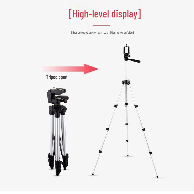 Universelles teleskopisches Angel-Lichtstativ aus Aluminiumlegierung mit Kugelkopf für Nachtangeln