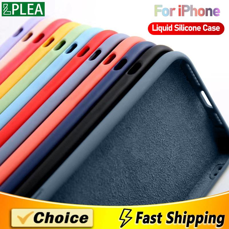

Luxury Liquid Silicone Phone Case For iPhone 16 15 14 13 12 11 Pro Max 13 12 mini 7 8 X XR XS Plus Shockproof Cover Accessories For iPhone 16 чёрный