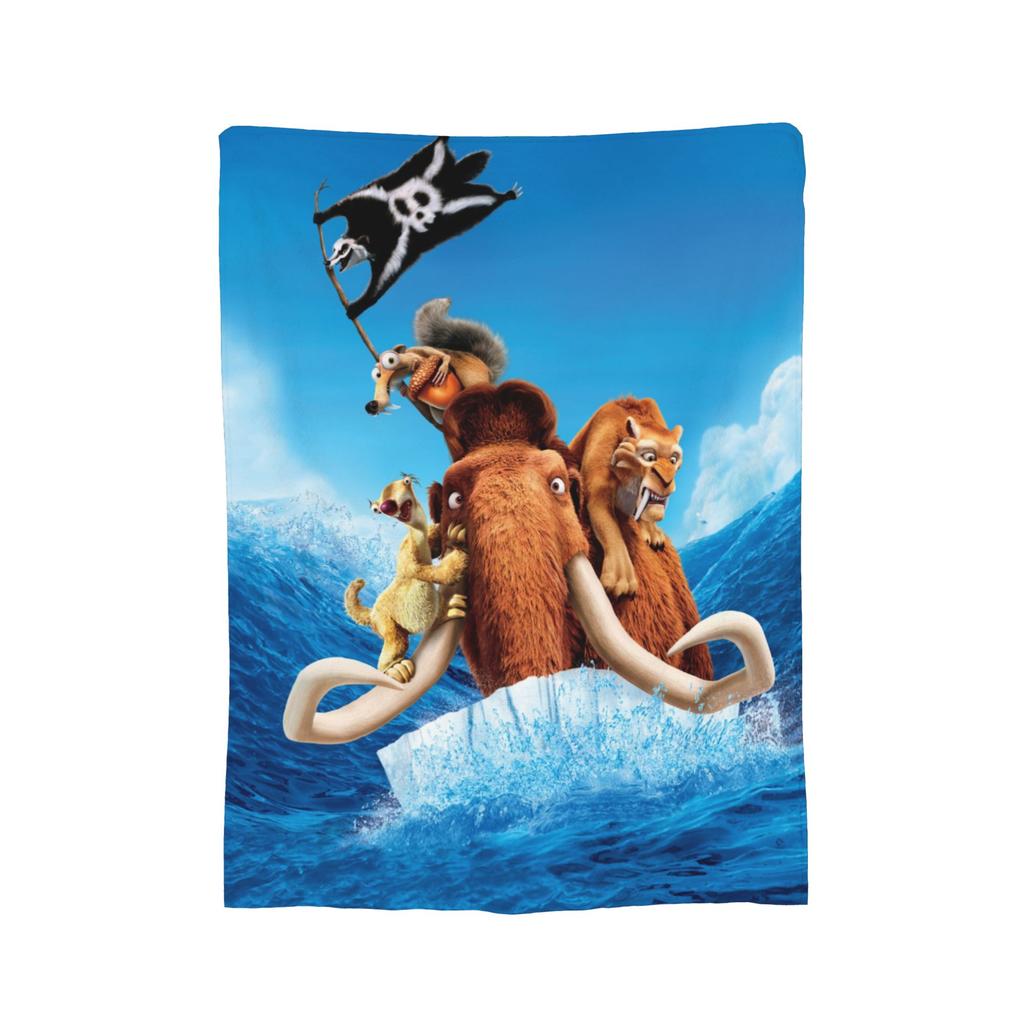 Cartoon Ice Ages Blanket Fleece Autumn/Winter  Breathable Ultra-Soft Throw Blanket for Home Travel Rug Piece