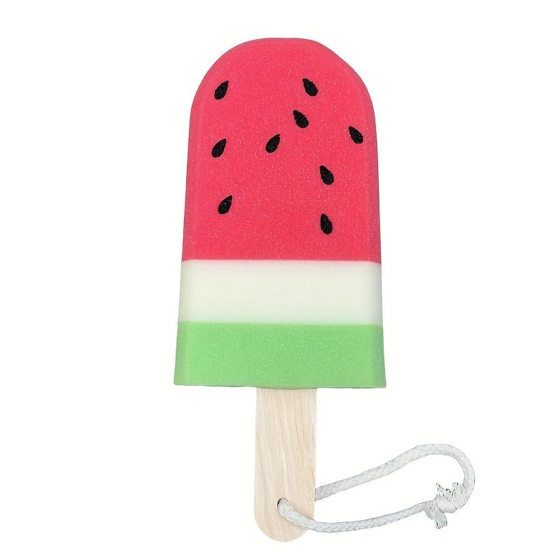 1pc Extra Large Watermelon Popsicle Sponge Multifunctional, Soft Polyurethane Cleaning Brush for Dishes Bath Toys, Cute Cartoon Design,