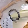Natural black hair crystal obsidian bracelet, couple/student/girlfriend style bracelet, exquisite friendship bracelet
