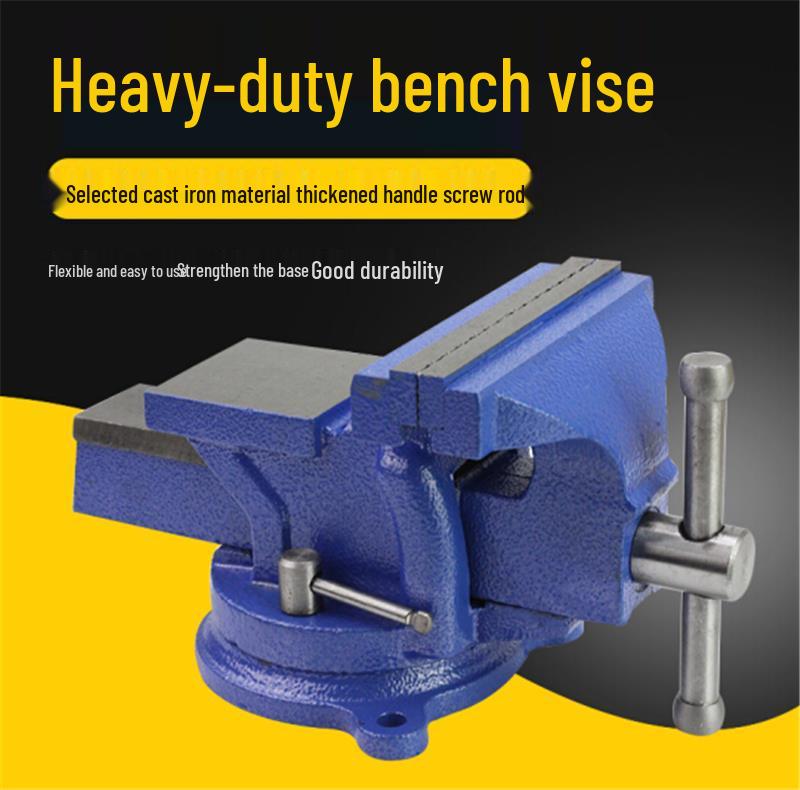 Industrial Heavy-Duty Bench Vise with Anvil - Available In Sizes 4" To 16"