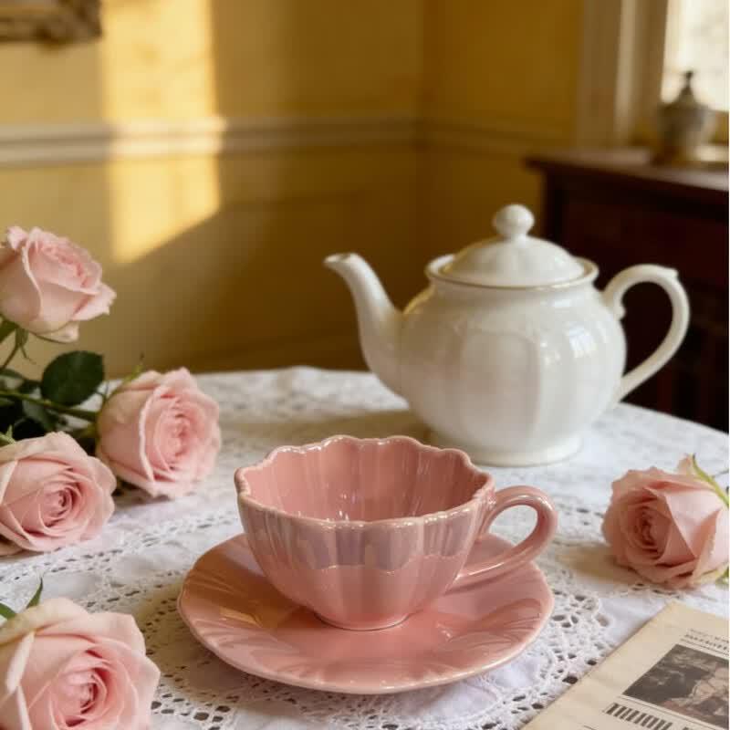 Haofeng Pearl Glaze Ceramic Tea & Coffee Cup Set