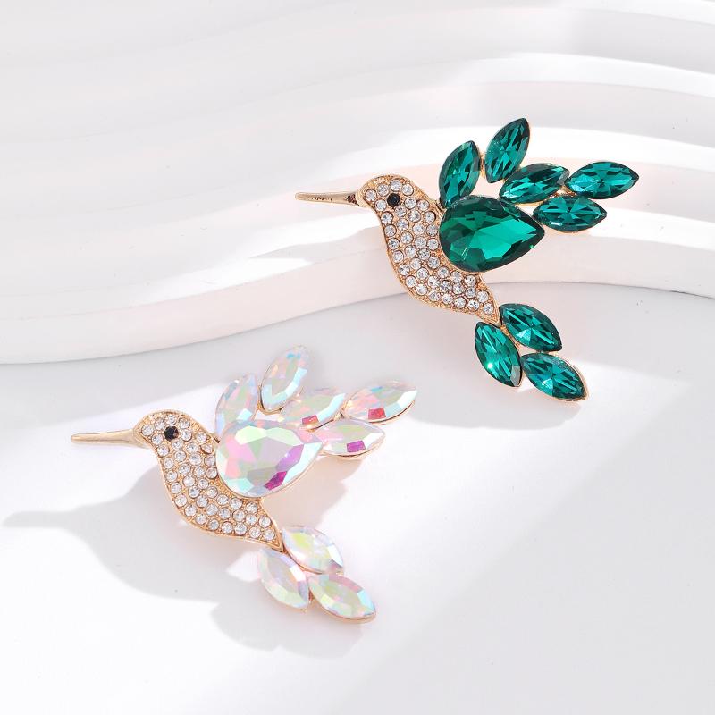 Mode Luxe Glanzende Strass Kristal Vogel Broche Voor Vrouwen Jas Sieraden Accessoires Cadeaus