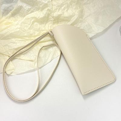 Custodia Portatile in Pelle PU con Cordino per Occhiali, Unisex, Clip da Appendere al Collo, Porta Occhiali, Semplice, Alla Moda, Custodia per Occhiali da Sole da Viaggio
