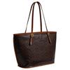 COACH TAXI 36 Brand Classic Logo Tote Bag Tote Bag Shopping Bag Artificial Leather Shoulder Bag Large Size Women's Dark Brown
