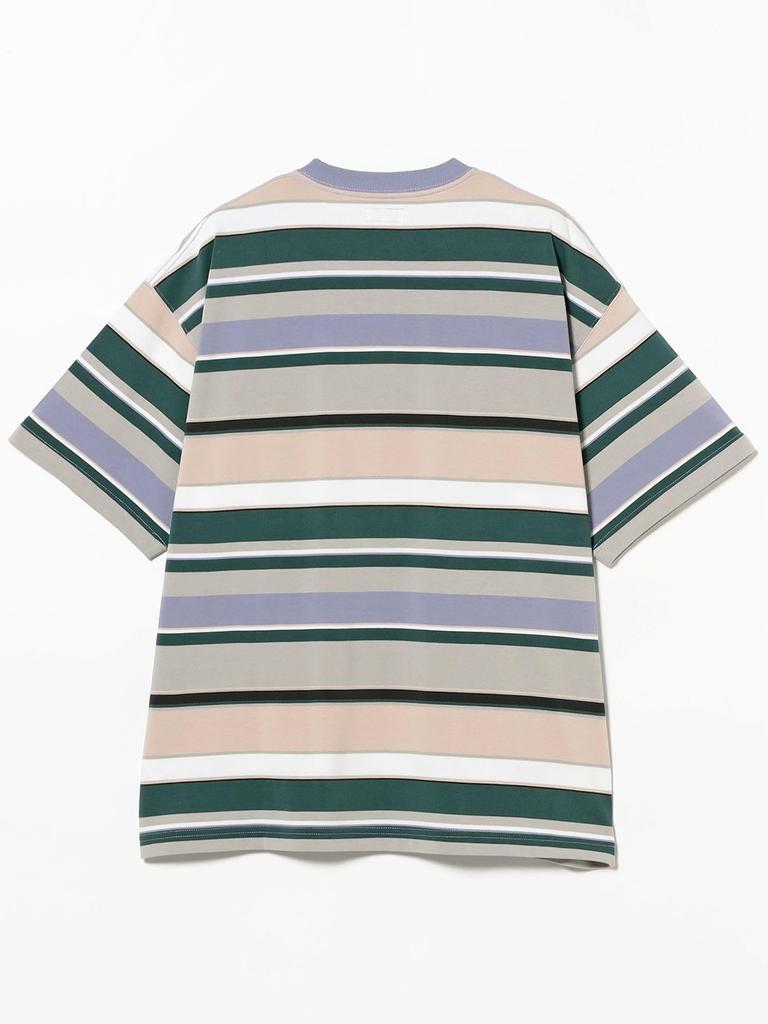 Beams S/S TEE Multi-Border T-Shirt Men's LT.GREY Medium 11041340803