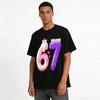 Macaron Style Number 67 Print Casual Tee For Adults Kids Pure Cotton T-shirt