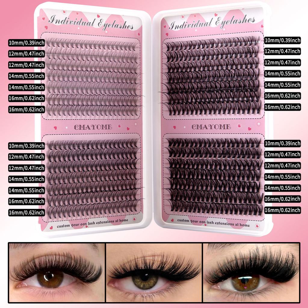 640 Tufts Of Diy Single Tufts Of Hair 10D100D Natural Dense D Song Segmented False Eyelash Extension Set