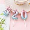 Galaxy Gradient Birthday Number Candles: Starry Sky Cake Toppers for Kids' Parties