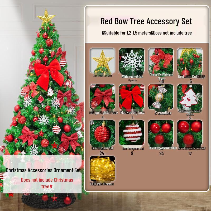 Christmas Tree Ornament Set: Decorations & Accessories Value Pack