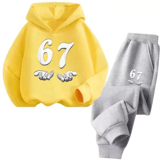 Children's Cartoon Print Sportswear Set: Hoodie & Casual Fashion Trend