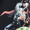 EVERSOUL Marvel T-Shirt, Short Sleeve, Avengers, Hulk, Thor, Iron Man, American Comic Book Merchandise, Gift, Men's, Black, XL [Parallel Import]
