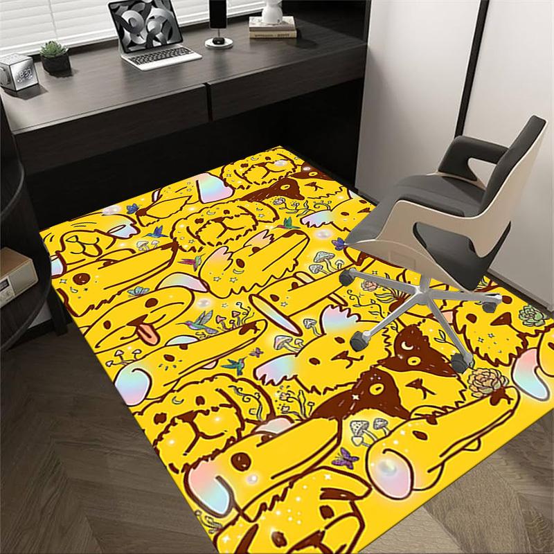 

1PC Dogs Flowers Non-Slip Floor Carpet Compatible for Office&Living Room&Bedroom&Dining room - Soft & Pattern-G0353 60cm by 90cm
