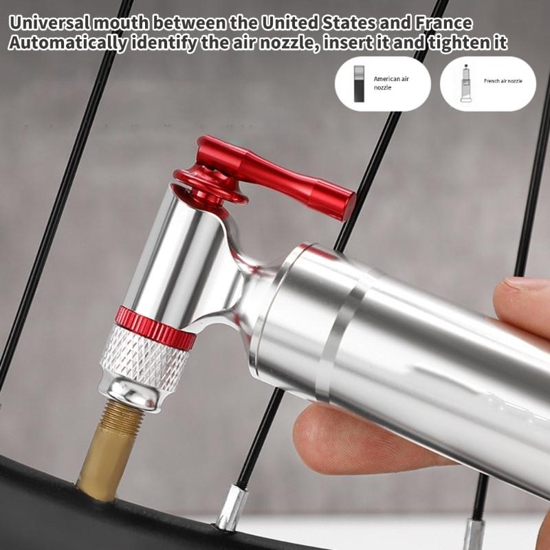Travel Friendly Bicycles Inflator Quick Tire Pressure Adjustment Bicycles Pumps for Outdoor Sports and Exploration