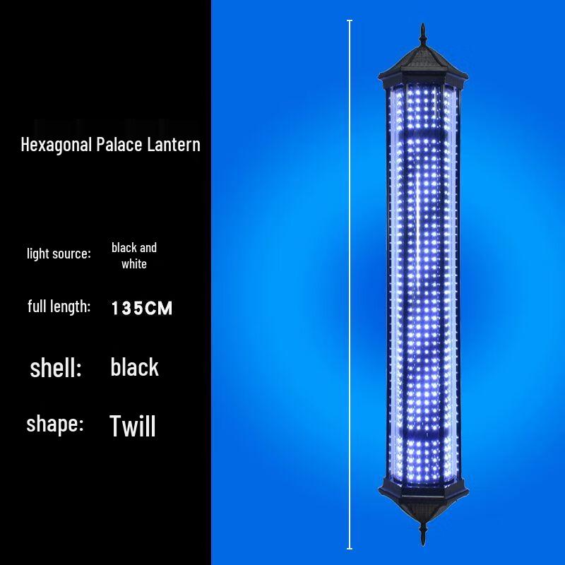 Retro LED frisörstolpe Roterande skyltlampa