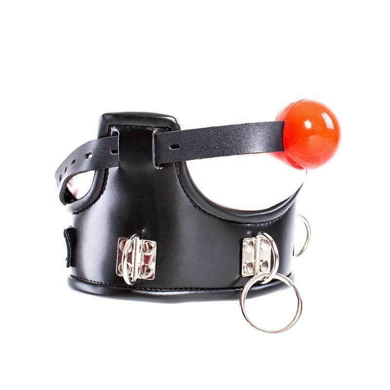 Soft Padded Collar Head Harness With Red Ball Gag  Toys Collars & Leashes