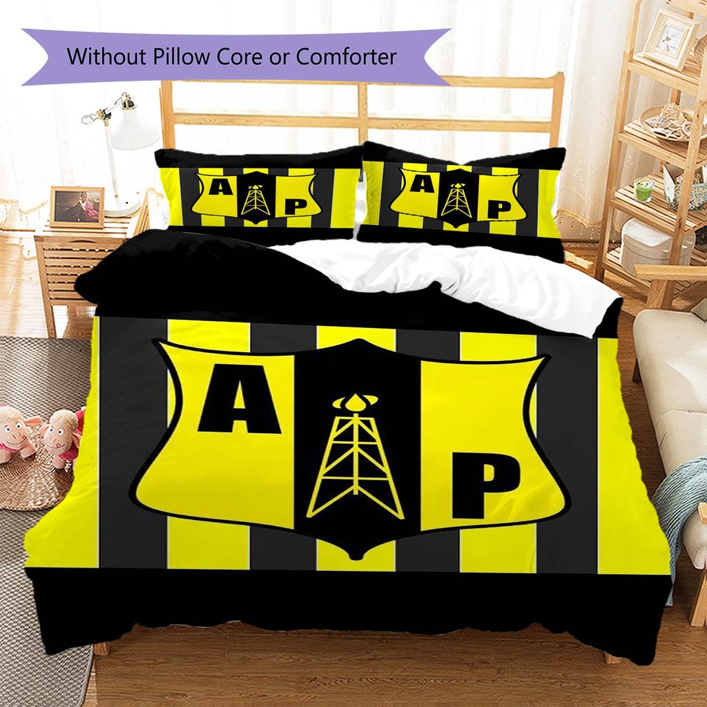Alianza Petrolera Pattern Bedding Set Quilt Cover Pillowcase Home Decor Gift (1 * duvet cover + 2 * pillowcase, without core)