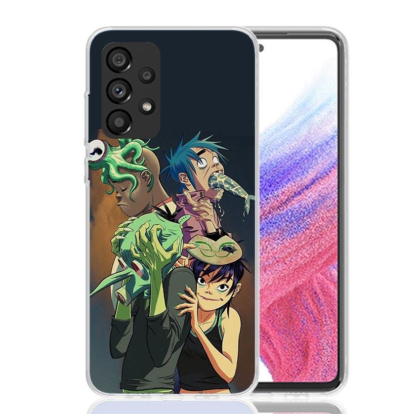 Gorillaz Anime Case Phone Cover for Samsung Galaxy A17 A16 A15 A14 A13 A56 A55 A54 A53 A36 A35 A34 A33 A26 A25 A24 A23 A05S Gala
