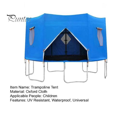 Trampoline Rainproof Cover 6/8/10FT Tent UV Resistant Waterproof Oxford Cloth Universal 6 Straight Poles Round Sunshade Sun Protection Outdoor
