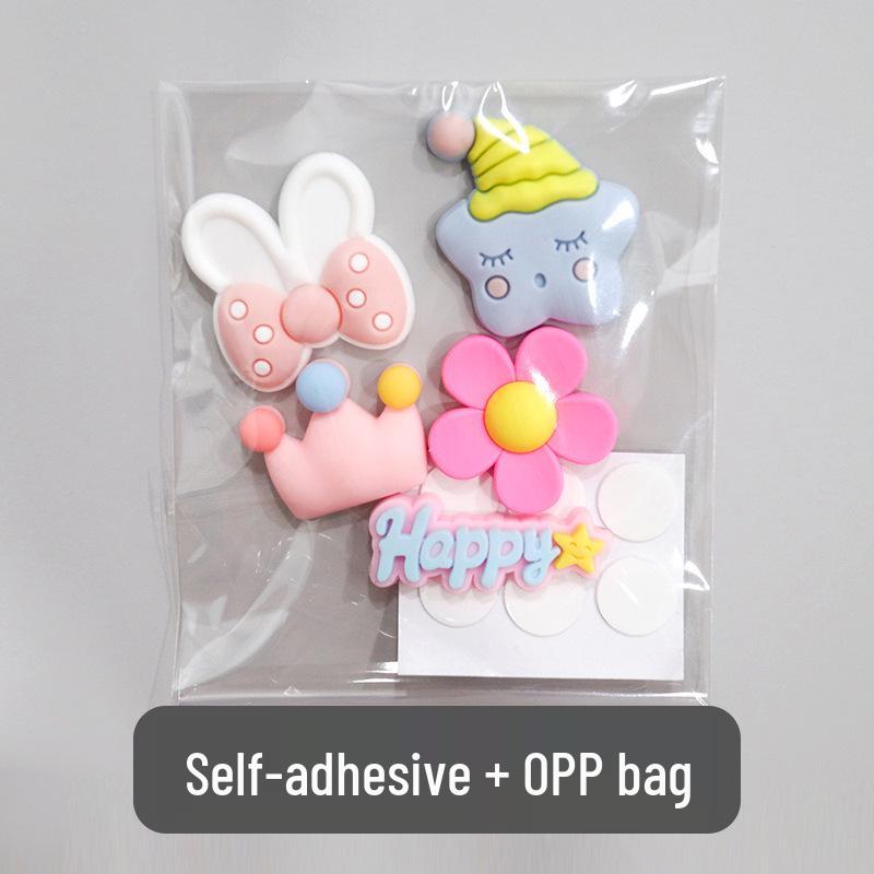 3D Cartoon Water Cup Sticker: Soft Glue Decoration, Mixed Style DIY, No-Trace Adhesive, Cute Phone Case, Refrigerator Magnet