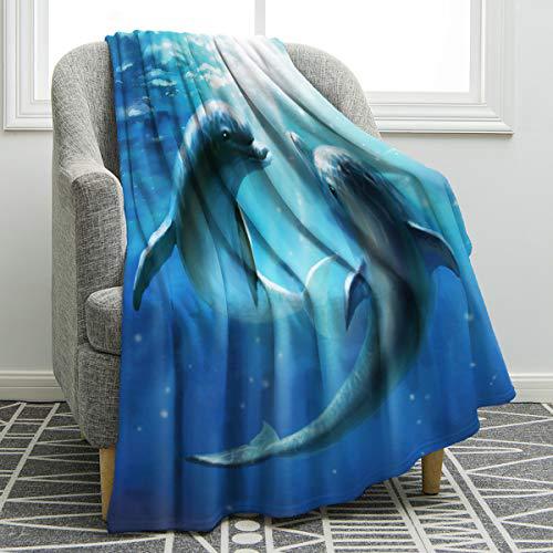 Marine animal cartoon animation digitalprinted polyester velvet flannel cover blanket Fleece soft sofa cover blankets for beds